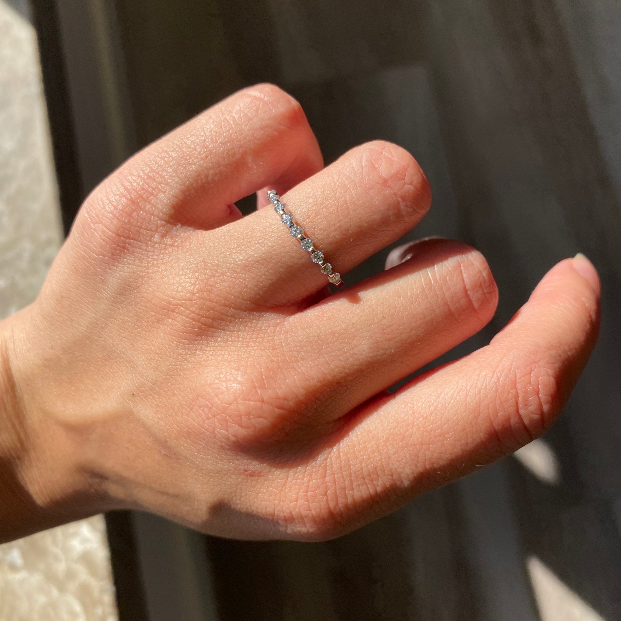 .35ctw Round Brilliant Cut Diamond Shared Prong Half-Eternity Band