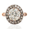 3.65ct Old Mine Cut Diamond Cluster Ring, GIA
