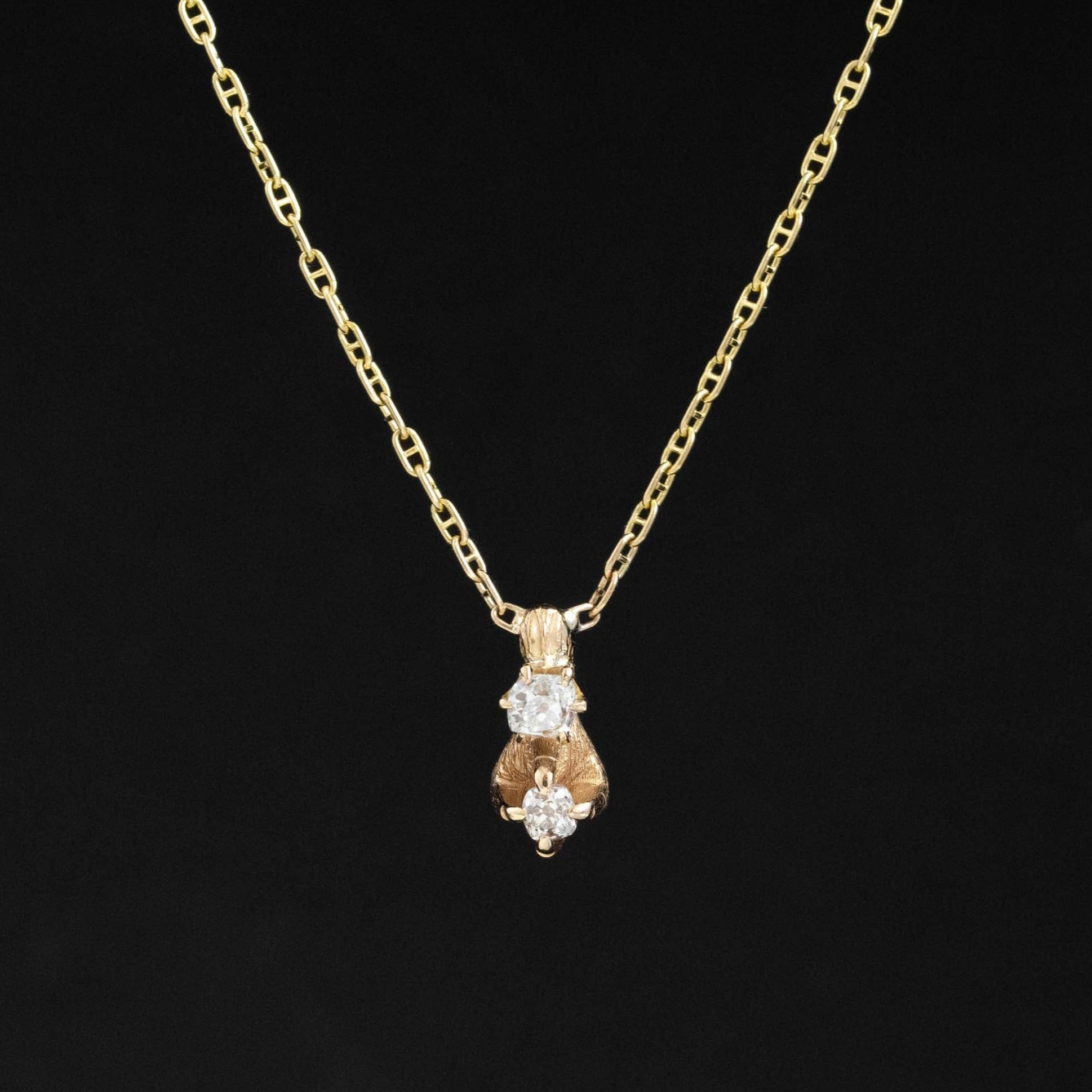 .36ctw Vintage Diamond Claw Pendant