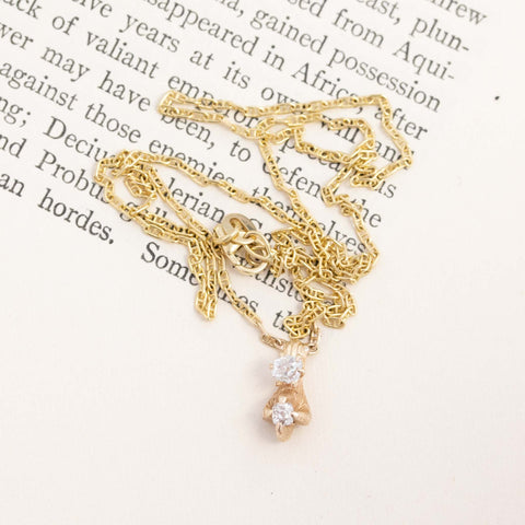 .36ctw Vintage Diamond Claw Pendant