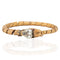 3.70ct antique heart-shaped rose cut diamond serpent bangle in 18kt yellow gold, c. 1922