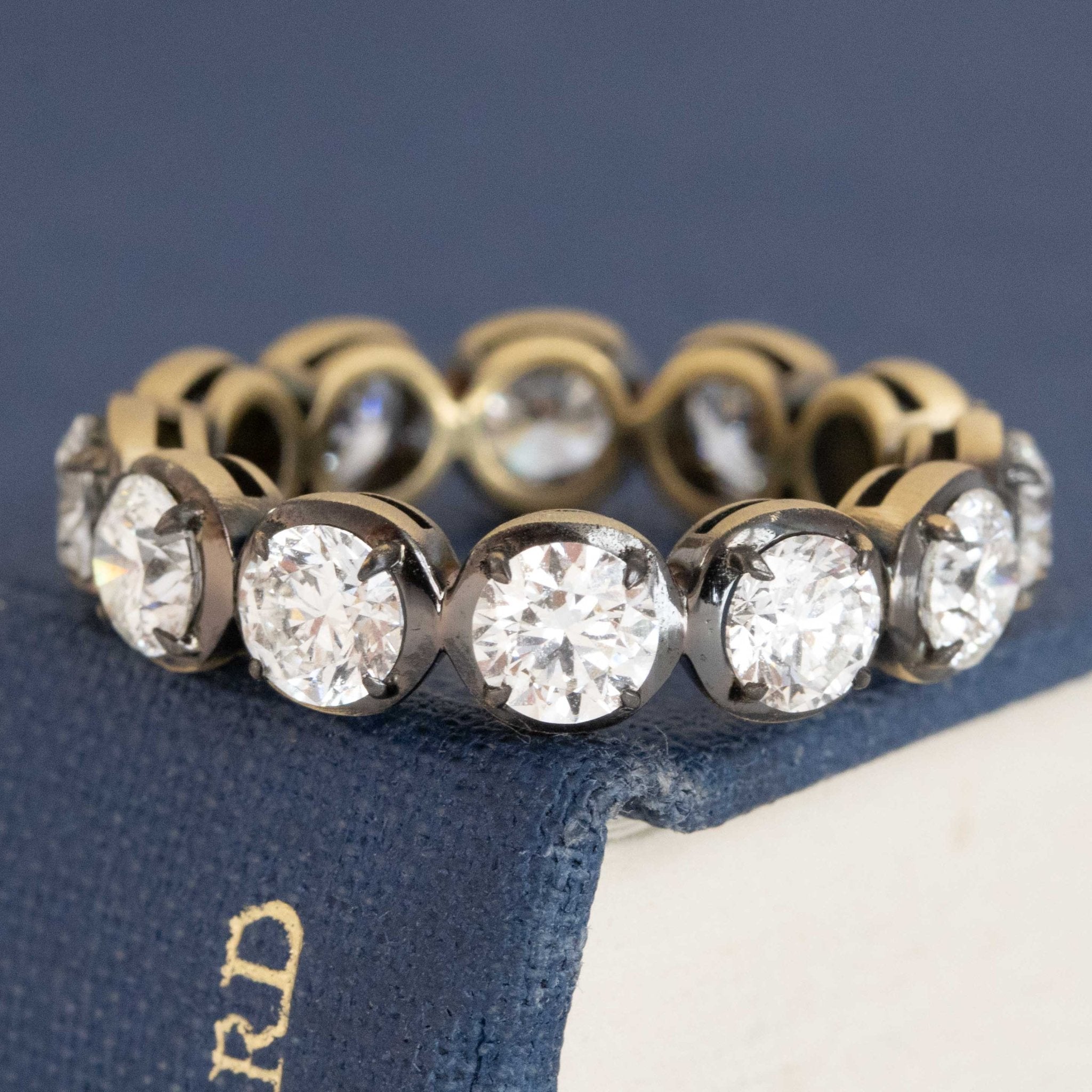 3.70ctw Round Brilliant Cut Diamond Collet Eternity Band