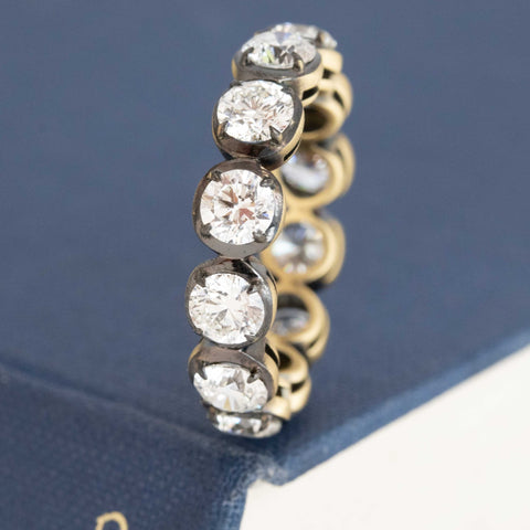 3.70ctw Round Brilliant Cut Diamond Collet Eternity Band