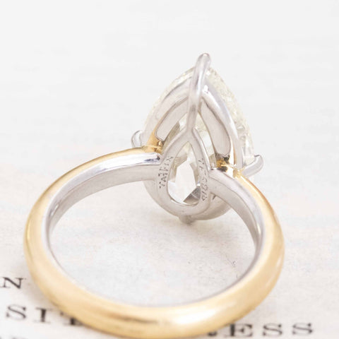 3.72ct Pear Cut Diamond Solitaire by Taffin