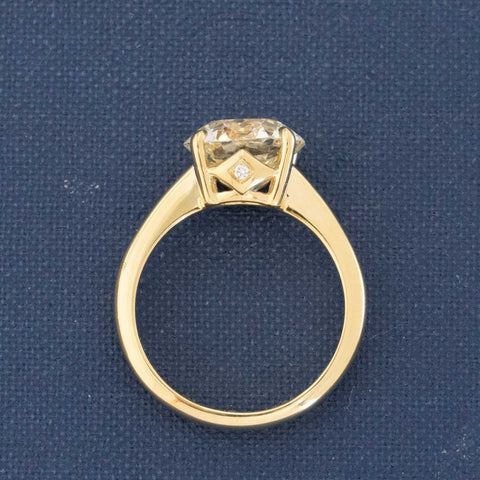 3.76ct Old Mine Cut Diamond Solitaire