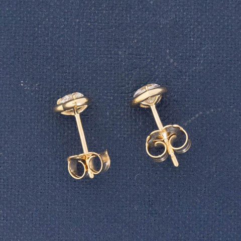 .37ctw Heart Diamond Bezel Stud Earrings