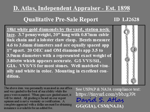 3.80ctw Mixed Old Cut Diamond Station Necklace
