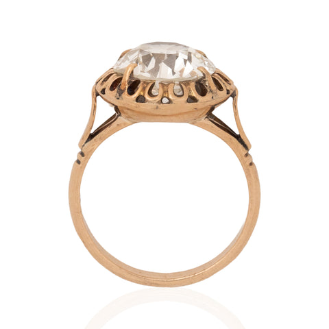 3.86ct Victorian Old European Cut Diamond Solitaire, GIA