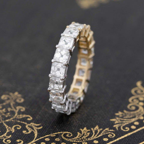 3.88ctw Asscher Cut Diamond Yin-Yang Eternity Band