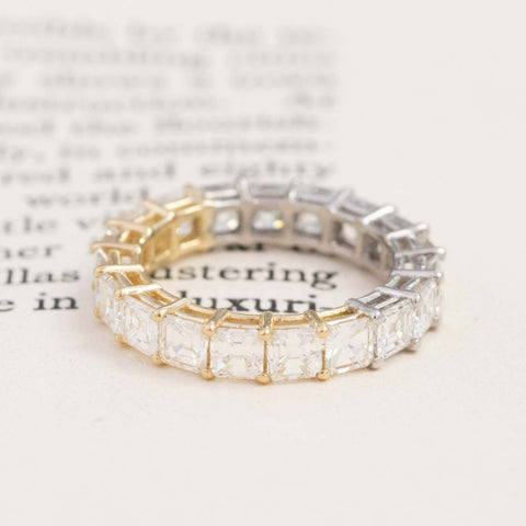 3.88ctw Asscher Cut Diamond Yin-Yang Eternity Band