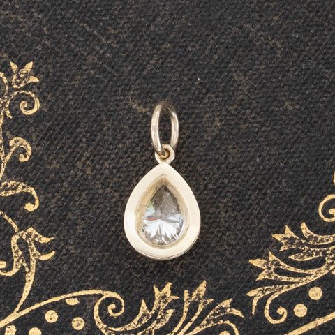 .38ct Pear Cut Diamond Collet Pendant