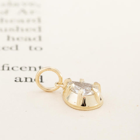 .38ct Pear Cut Diamond Collet Pendant