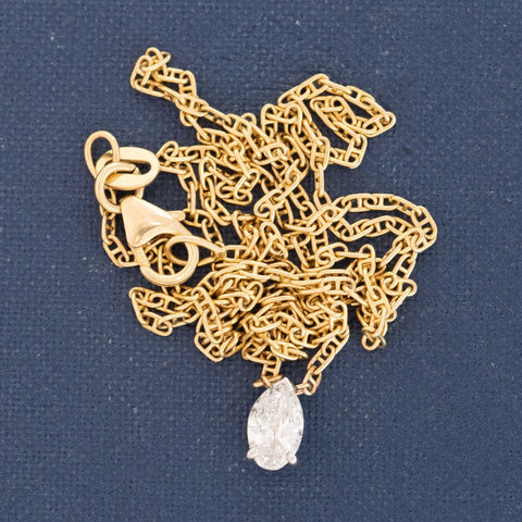 .38ct Pear Cut Diamond Drop Pendant
