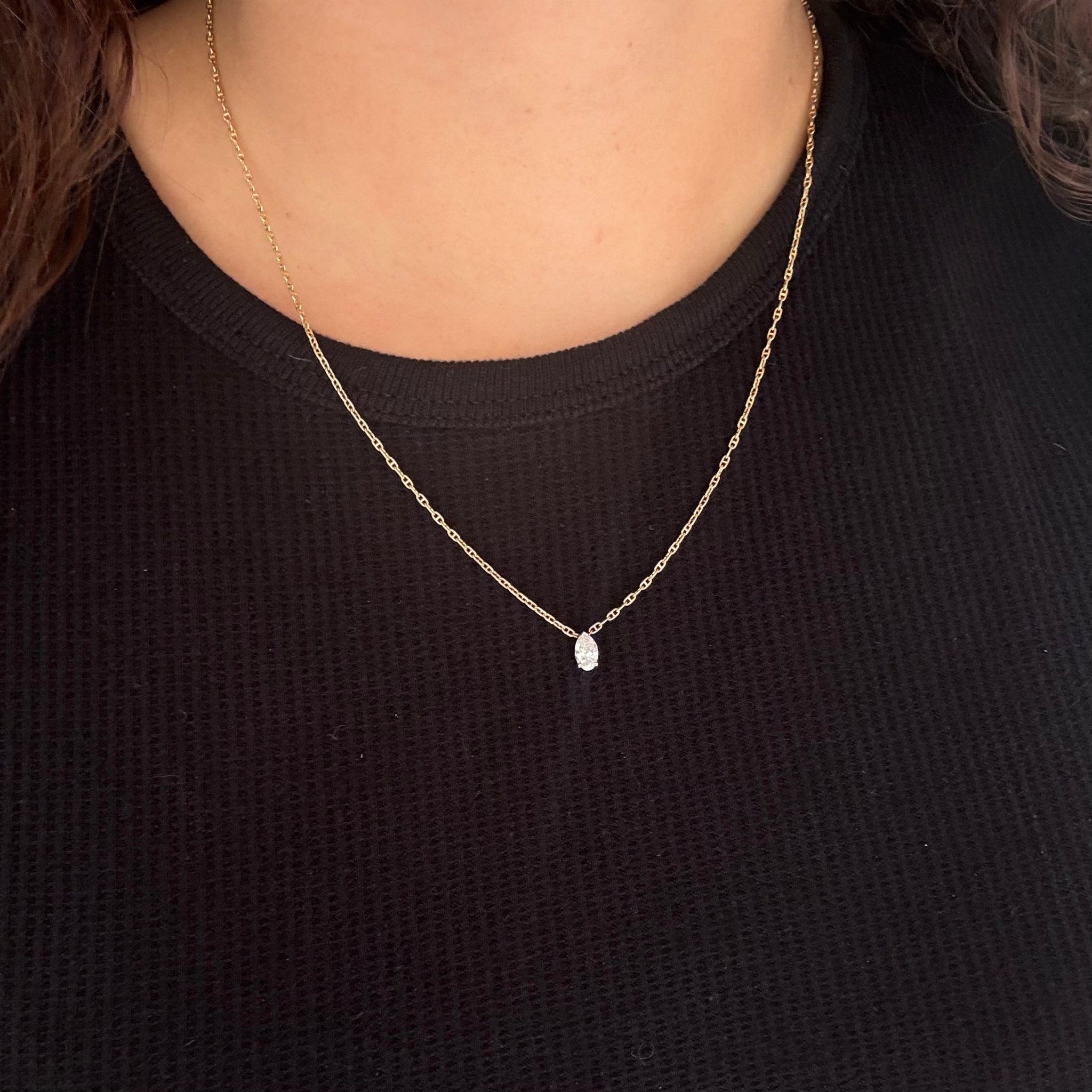 .38ct Pear Cut Diamond Drop Pendant