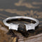 .38ctw Baguette Cut Diamond Twin Stone Ring with Baguette Cut Diamonds in white gold, antique-inspired one-of-a-kind wedding band