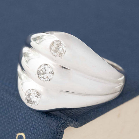 .38ctw Diamond Triple Dome Ring