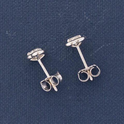 .38ctw Heart Diamond Bezel Stud Earrings