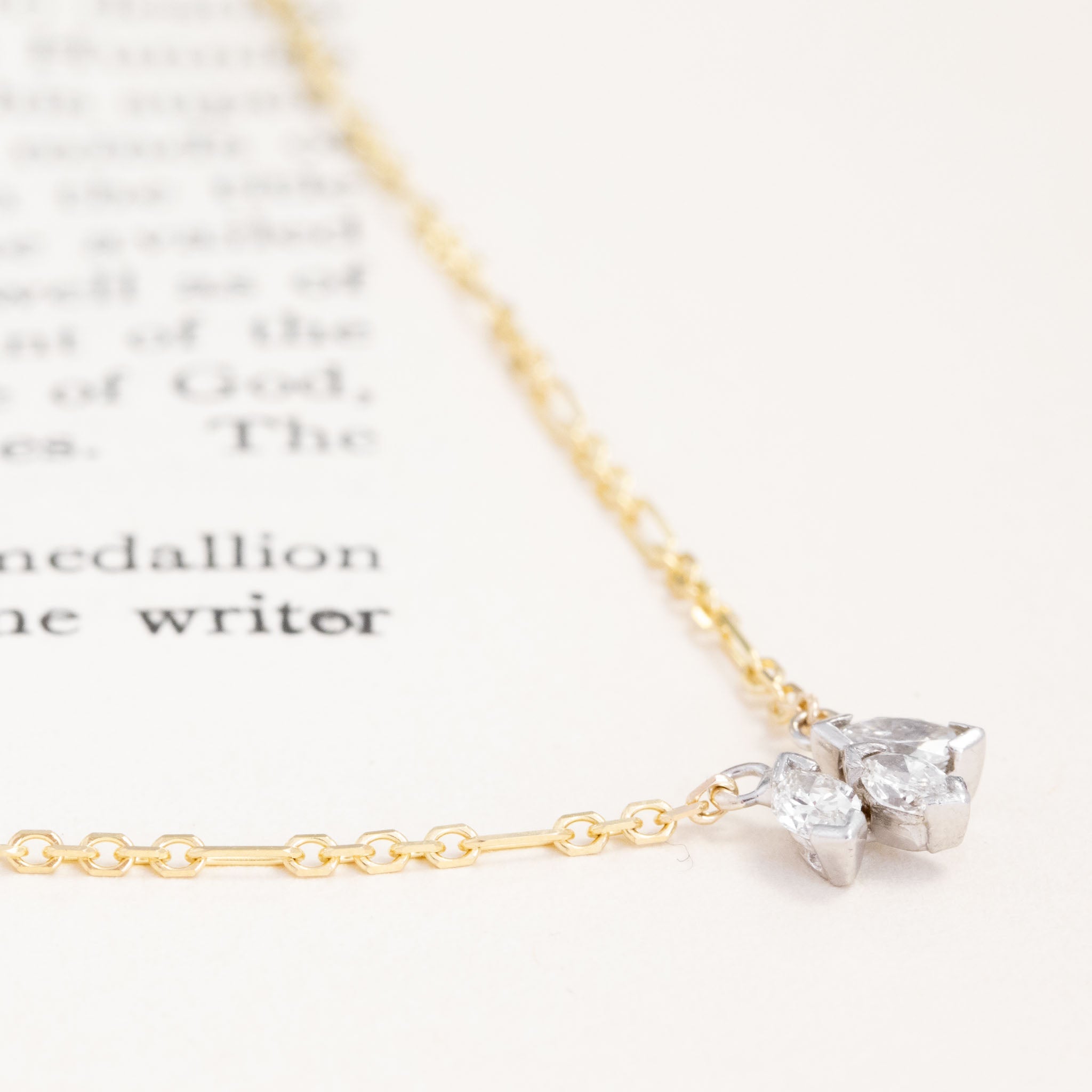 .38ctw Marquise Cut Diamond Trilogy Pendant