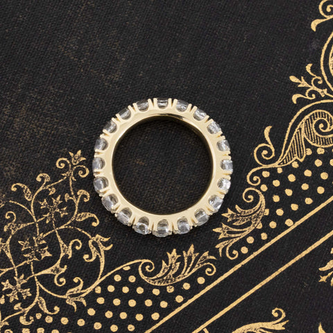 3.94ctw Old Mine Cut Diamond Eternity Band