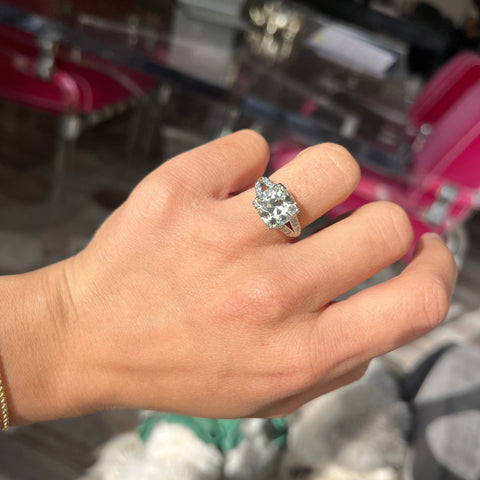 3.96ct Old European Cut Diamond Solitaire