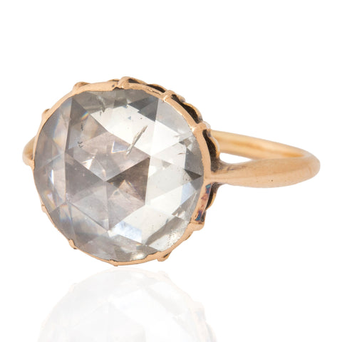 4.00ct (est) Georgian Rose Cut Diamond Solitaire, by Neil Lane