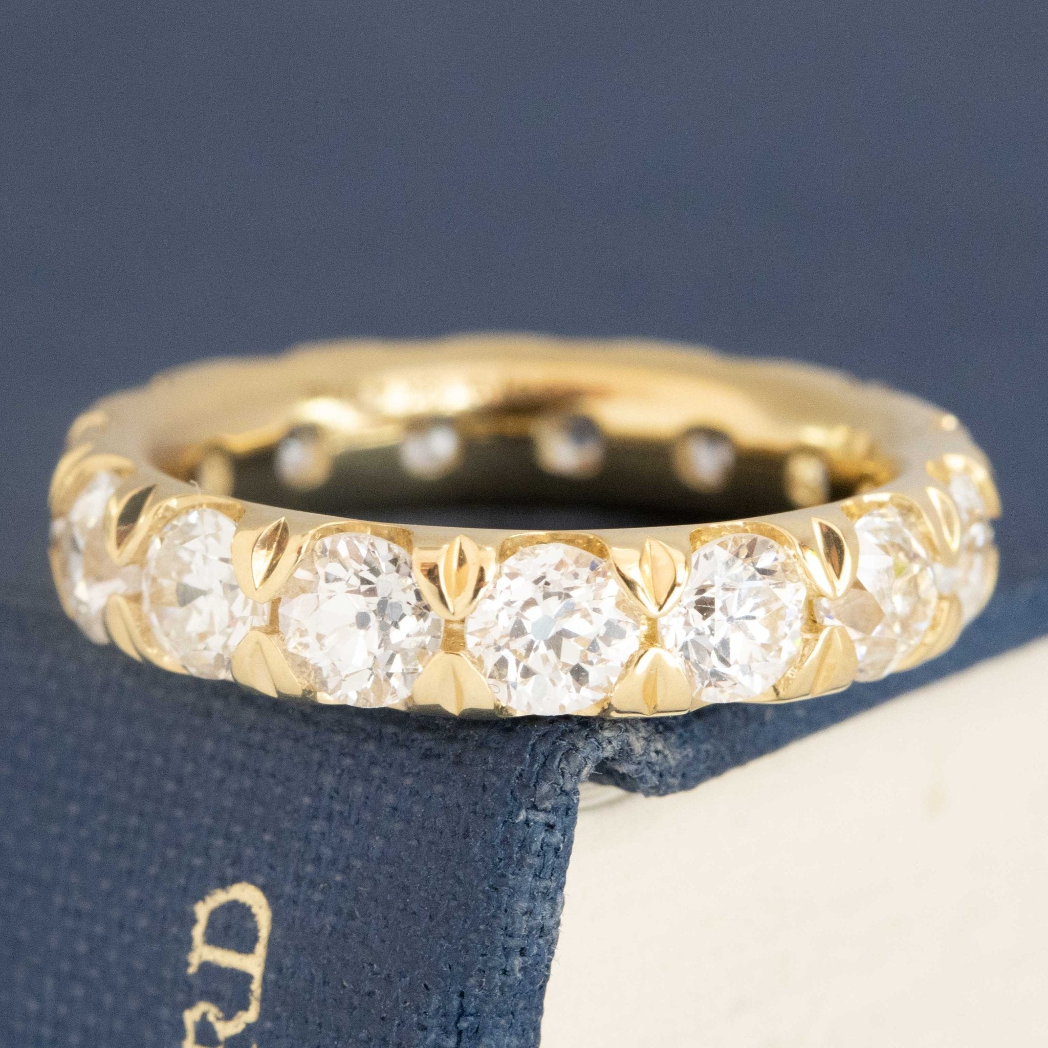 4.01ctw Old European Cut Diamond Eternity Band