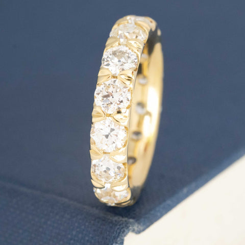 4.01ctw Old European Cut Diamond Eternity Band