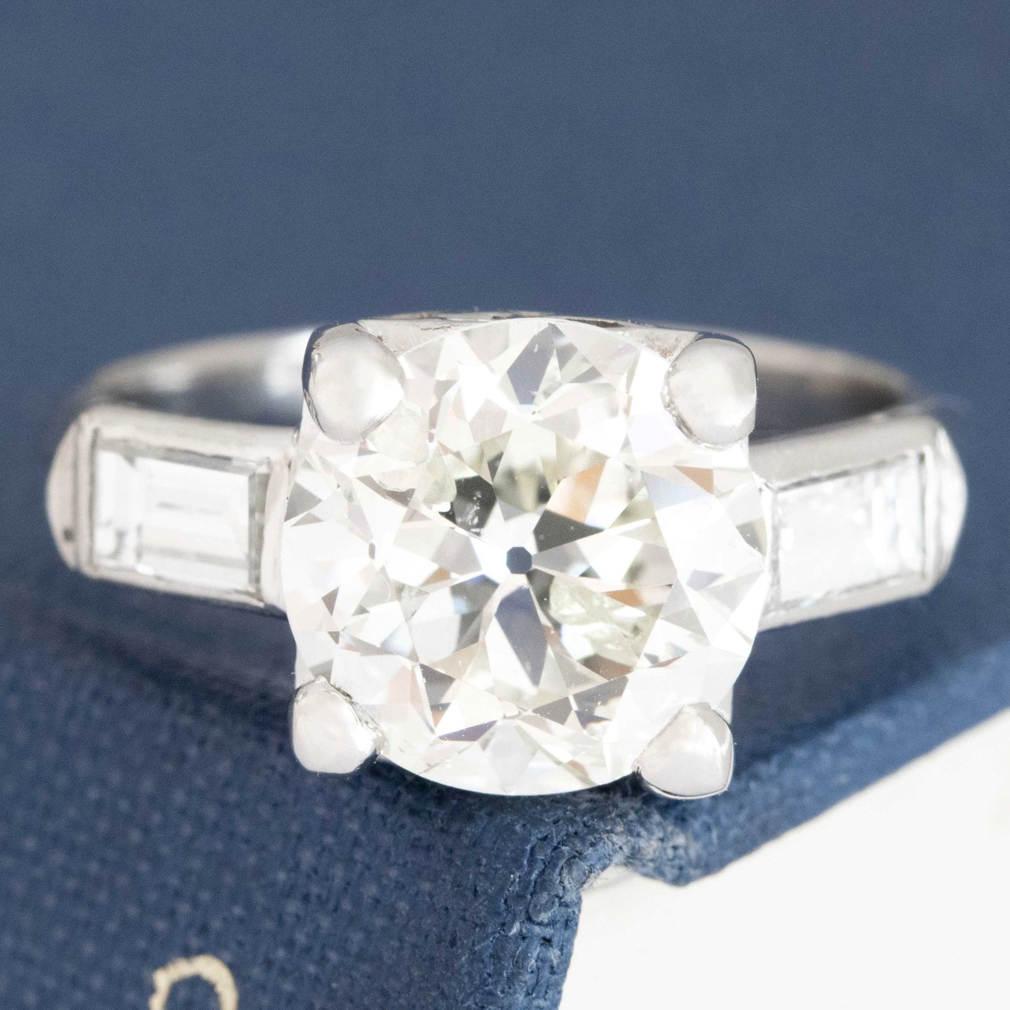 4.03ct Old European Cut Diamond Ring