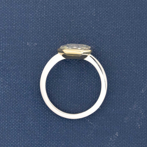 4.05ct Portrait Step Cut Diamond Solitaire