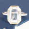 4.05ct Portrait Step Cut Diamond Solitaire