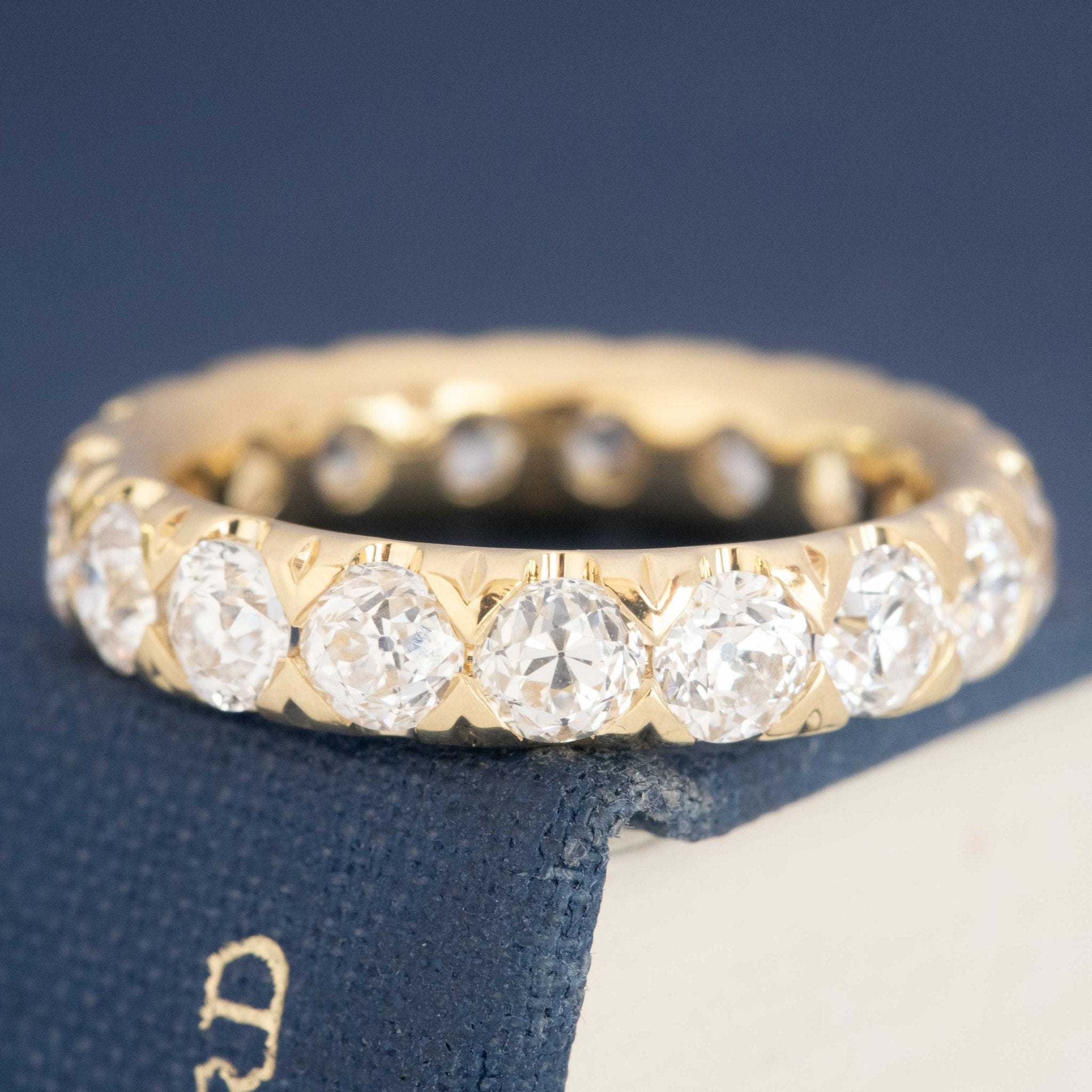 4.05ctw Old European Cut Diamond Eternity Band