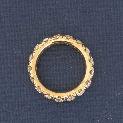 4.05ctw Old European Cut Diamond Eternity Band