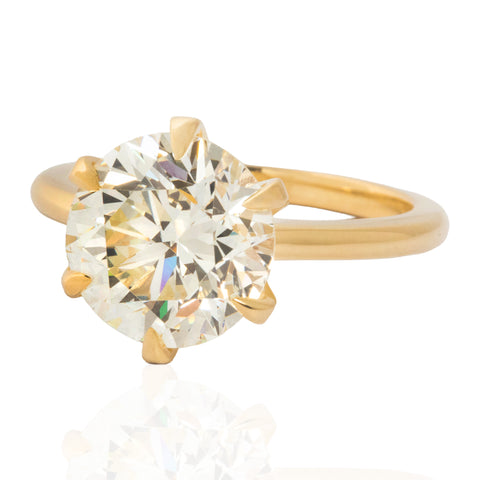 4.08ct Transitional Cut Diamond Solitaire, GIA