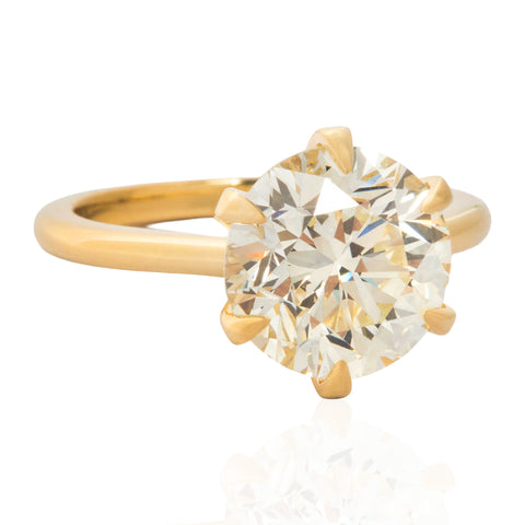 4.08ct Transitional Cut Diamond Solitaire, GIA