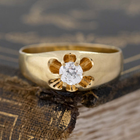 .40ct Old European Cut Diamond Belcher Ring