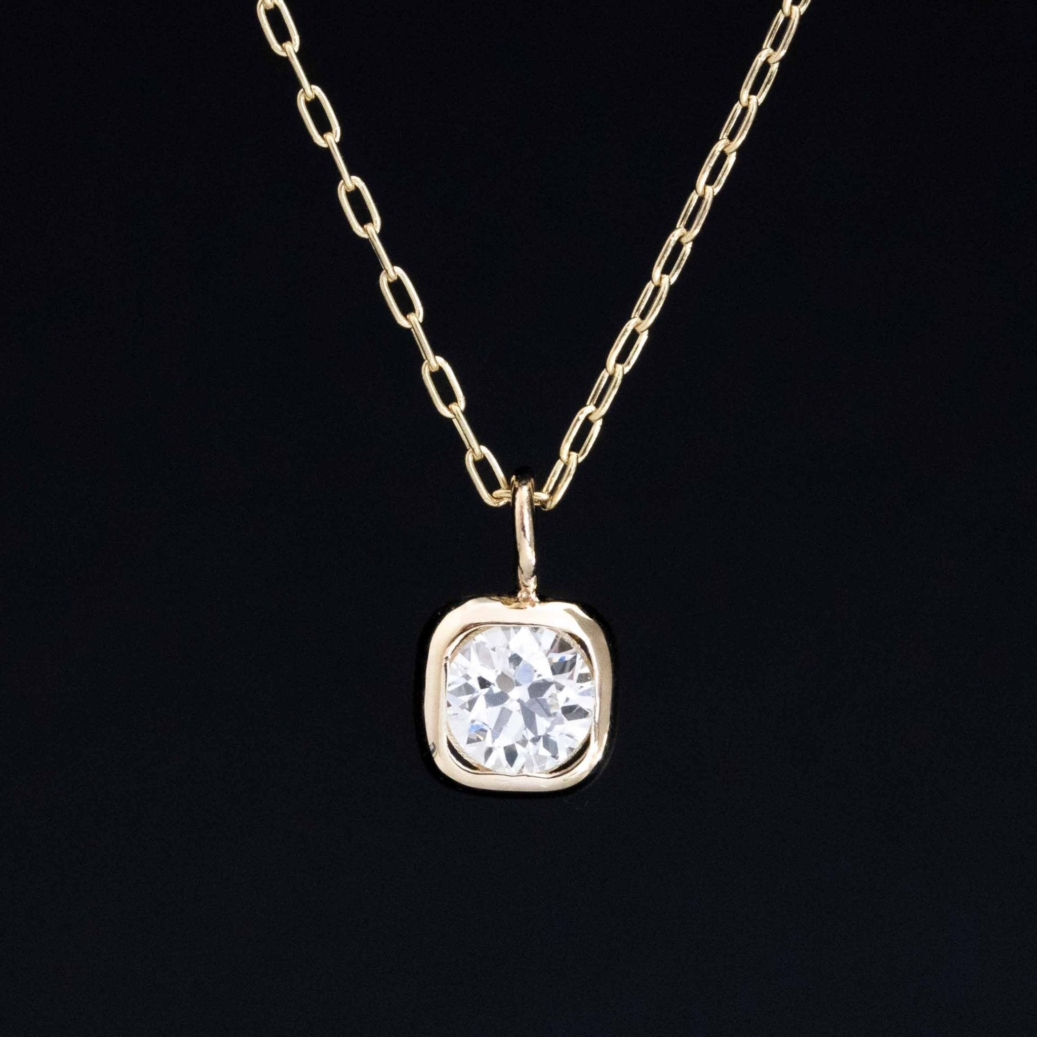 .40ct Old European Cut Diamond Bezel Pendant