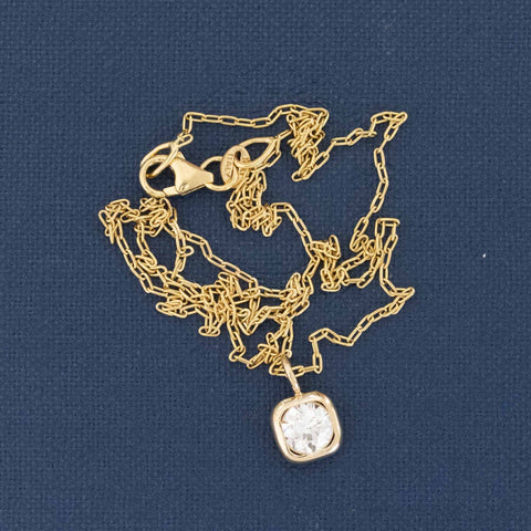 .40ct Old European Cut Diamond Bezel Pendant