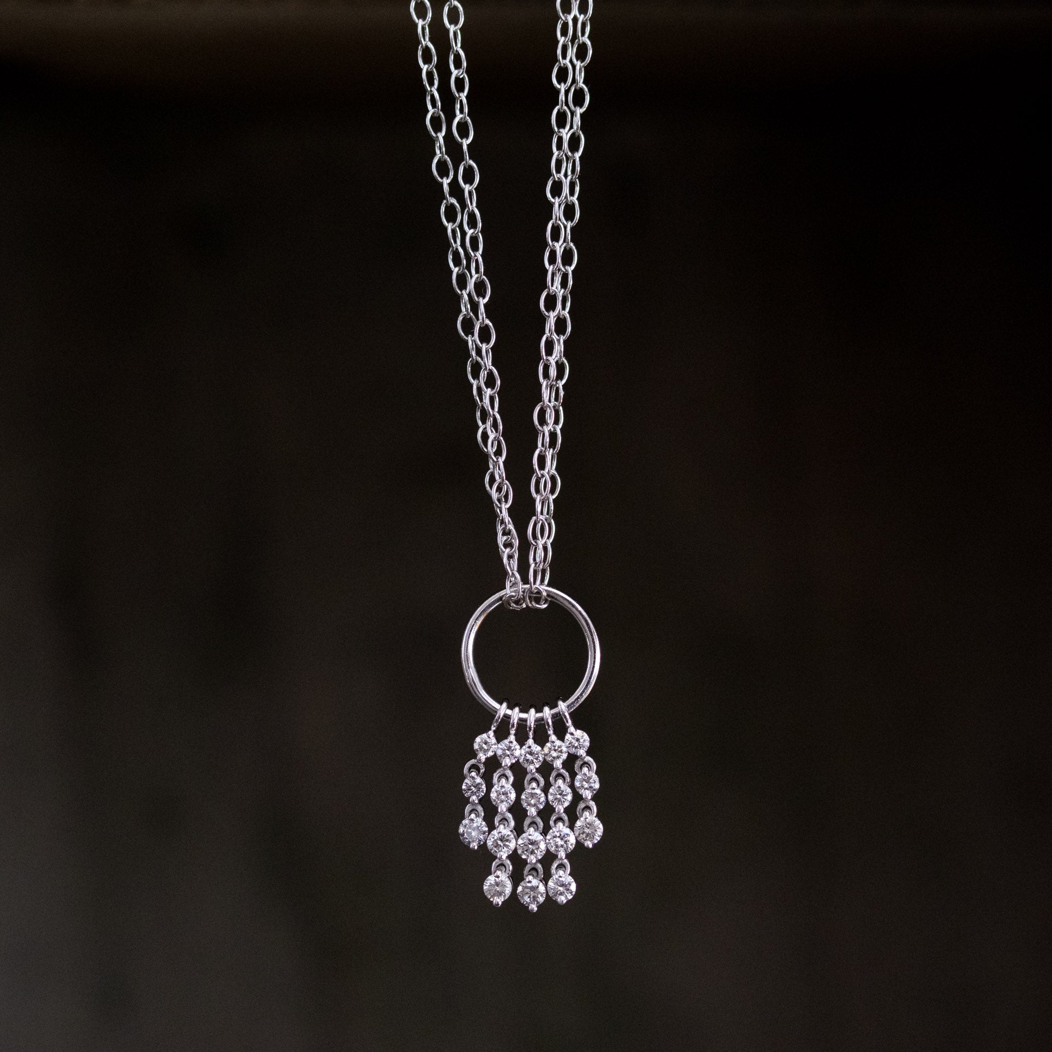 .40ctw Cascade Waterfall Pendant Necklace