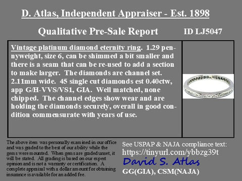 .40ctw Vintage Single Cut Diamond Eternity Band