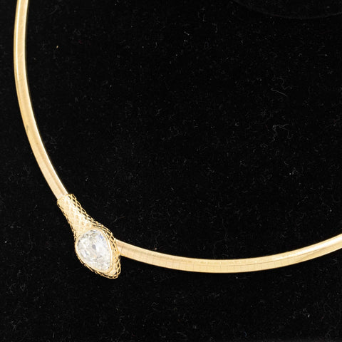 4.15ct Pear Cut Diamond Serpent Collar