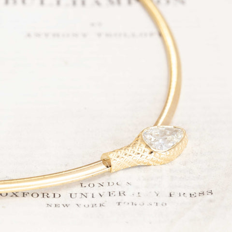 4.15ct Pear Cut Diamond Serpent Collar