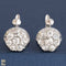 4.15ctw Antique Old Mine Cut Diamond Cluster Earrings