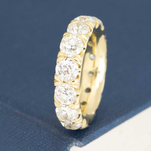 4.23ctw Old European Cut Diamond Eternity Band