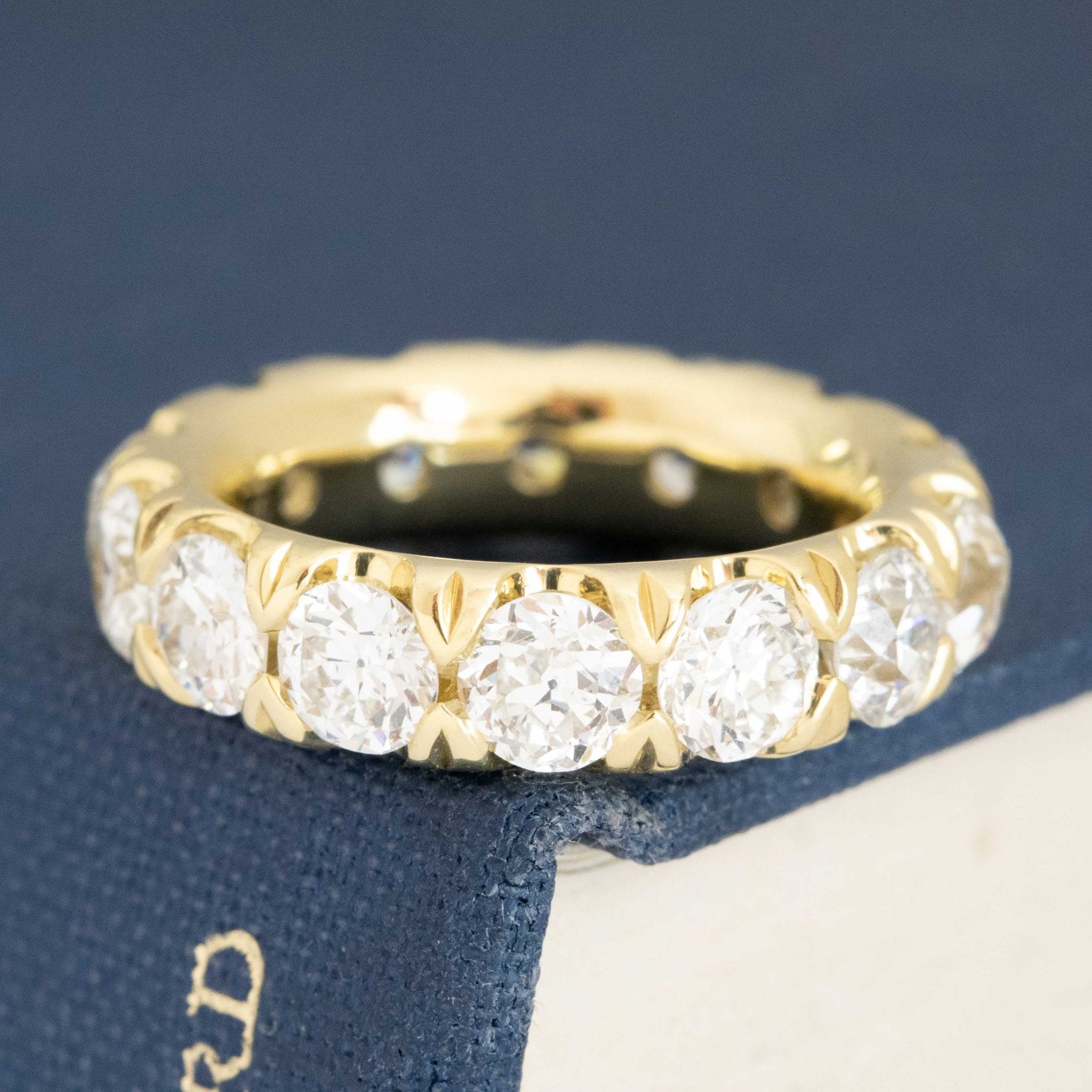 4.23ctw Old European Cut Diamond Eternity Band