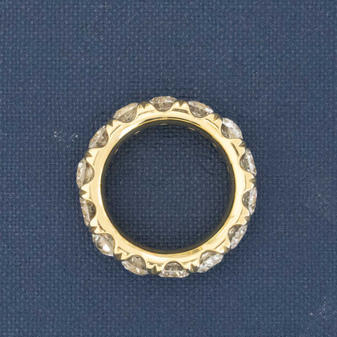 4.23ctw Old European Cut Diamond Eternity Band