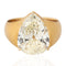 4.24ct Antique Pear Cut Diamond Solitaire, GIA