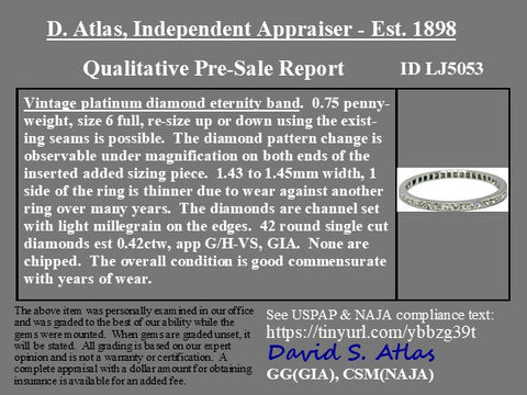 .42ctw Single Cut Diamond Eternity Band
