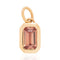 .43ct Emerald Cut Orange-Red Sapphire Charm