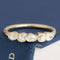 .44ctw Petite Mixed Cut Diamond Band with Old Mine Cut Diamonds in yellow gold, antique-inspired one-of-a-kind wedding band.