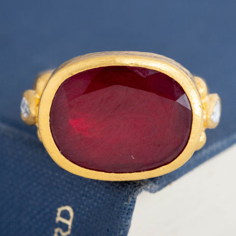 4.50ct Ruby Bezel Ring, by Gurhan